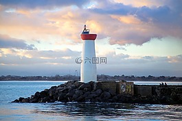 灯塔,海,景观