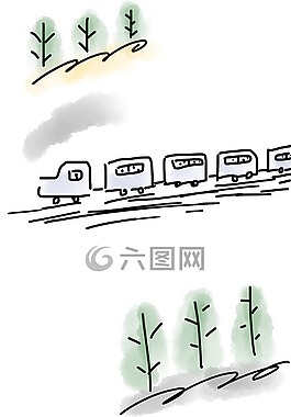 choochoo,火车,树