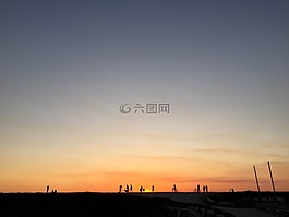 日落,景觀,自然