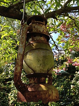 花園,燈,鐵銹