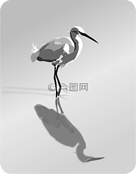 鳥,鷺,水