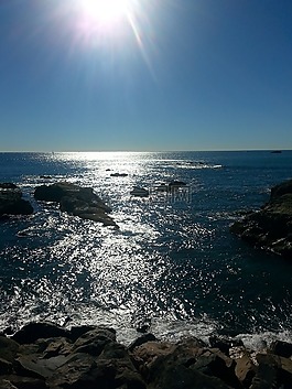 海洋,平靜,海景