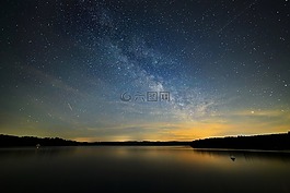 银河系,湖,景观