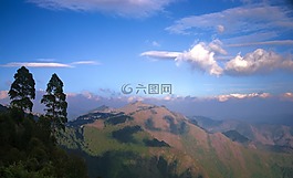 山,丘陵,自然