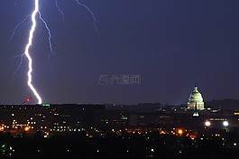 閃電,罷工,夜