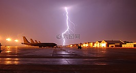 閃電,罷工,夜
