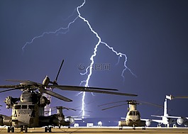 閃電,罷工,夜