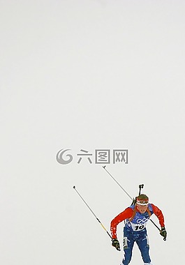 滑雪者,越野,雪