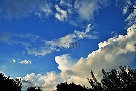 云蔓延,天空,藍色