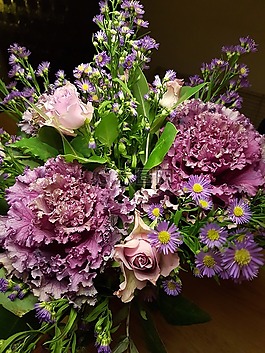 花束,鮮花,紫色