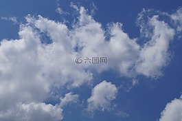 天空,藍(lán)色,云