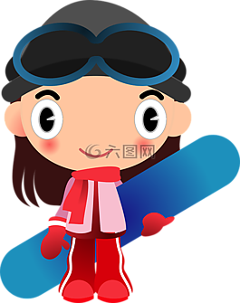 女孩,雪,体育