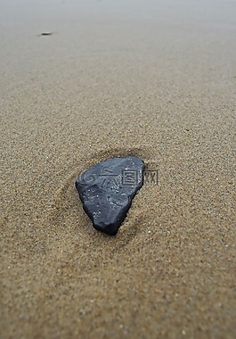 石,海灘,沙