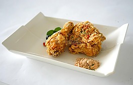 油煎,雞,餐