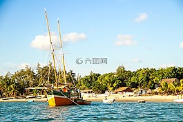非洲,皮劃艇,海灘