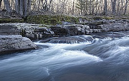 水,水景,巖