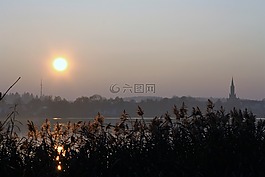 太陽,晚上,黃昏