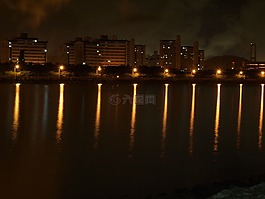 夜景,背景,戶外