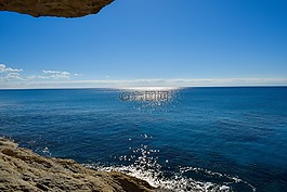 洞穴,海,天空