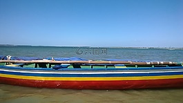 mar,小船,夏季