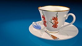 茶杯子,茶匙,碟