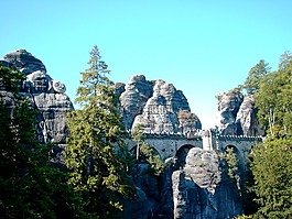 bastei,桥,岩