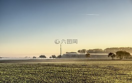 日出,霧,陽光