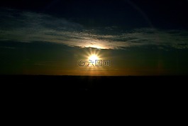 日落,太陽,天空