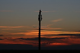 極點,日落,天空