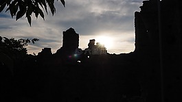 廢墟,城堡,背光