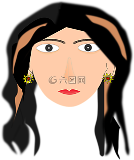 美,脸,女孩