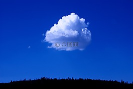 天空,藍(lán)色,云