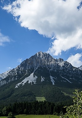 徒步旅行,高山,山