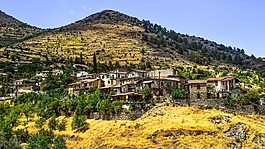 村,山,景觀