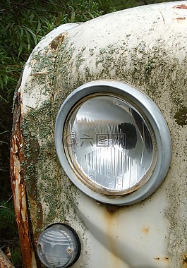 燈塔,汽車,老