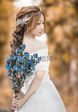 人物,森林,女人