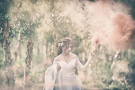 人物,森林,女人