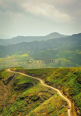 埃塞俄比亞,山,路