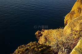 海,西班牙,山