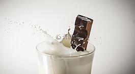 牛奶,巧克力,飛濺