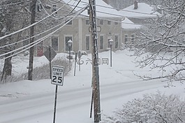 冬天,雪,路