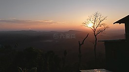 日出,日落,天空
