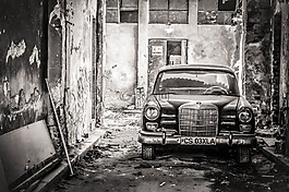老,自動,汽車