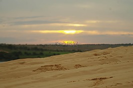 沙,日落,夏天