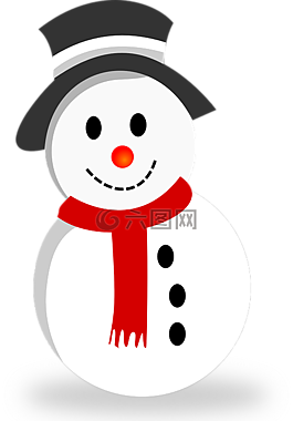 雪,雪人,冬天