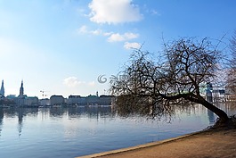 漢堡,湖,城市公園