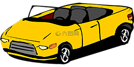 敞篷車,車,可轉換