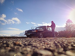 老,汽車,秋季