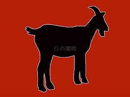 動(dòng)物,比利山羊,剪影