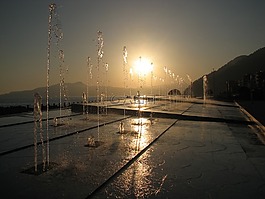 水,噴泉,戶外